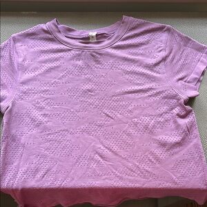 Lululemon Purple Cropped Tshirt